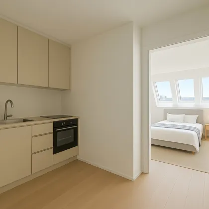 VORSORGE-HIT - Erstbezug kurz vor Fertigstellung - 5. Liftstock - 1 Zimmer - ca. 35m² WFL - Fußbodenheizung und Klima - zeitlose Ausstattung - Bild 3