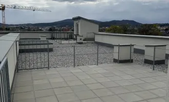 Sonnige, barrierefreie Wohnung mit großen Terrasse/ Dachterrasse, inkl. Küche- Nähe Bhf. Brunn am Gebirge