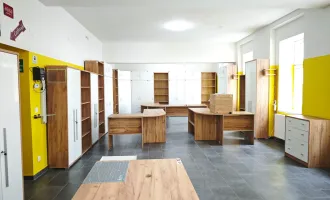 97m² Geschäftslokal/Büro mit Straßenzugang | topsaniert | Einbauküche | optionale Möblierung