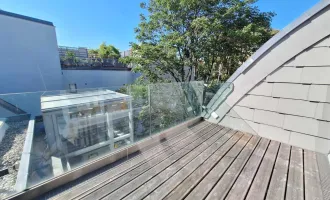 360 Tour / Parkblick - Exklusive, modern ausgestattete 2-Zimmer-Maisonette-Dachterrassenwohnung in bester Lage des 9. Bezirks