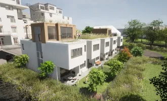 +Traumhaftes Reiheneckhaus in Ebenfurth mit direktem Blick auf den Fischa-Fluss + 6 Zimmer + Kamin + Garten & Dachterrasse 360° + Bahnhofsnähe ++