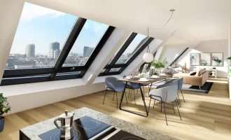 Elegante Dachgeschoßwohnung in 1020 Wien: 5 Zimmer, Terrasse und vollsaniert!