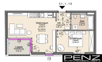 LINZ URFAHR: Neubau Anlegerwohnung in Auberg-Toplage