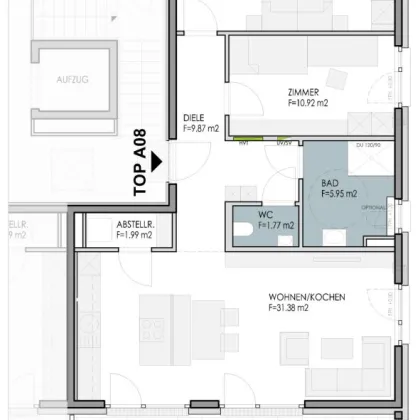 3-Zimmer-Dachgeschoss Top A08, Baumkirchen - Bild 2