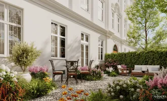 Kleinod mit Stadtgarten | Gartenwohnung im charmanten Biedermeierensemble