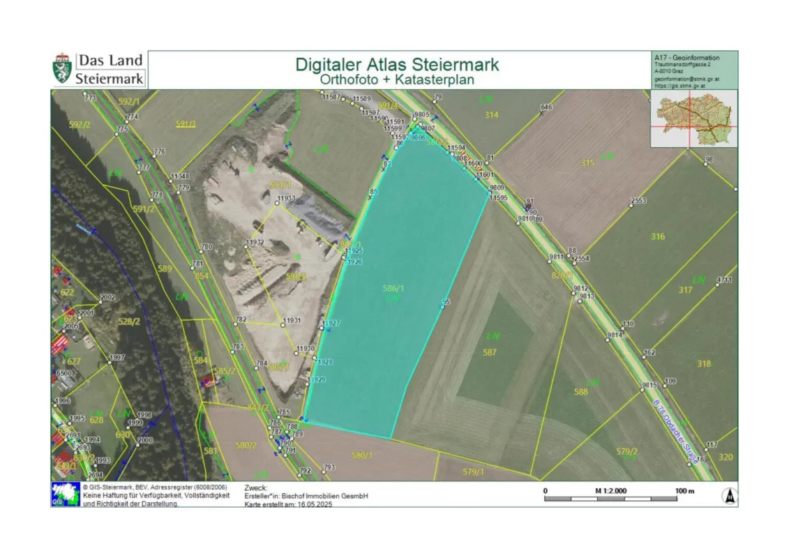 16.000 m2 Betriebs-, Gewerbe-, Dienstleistungsbaugrundstück,  teilbar - Bild 1