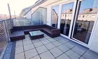 DACHGESCHOSS, FERNBLICK, 48 m2 Neubau mit 13 m2 Balkon, Wohnküche, 1 Zimmer, Duschbad, Garage möglich, U3-Nähe, vermietet