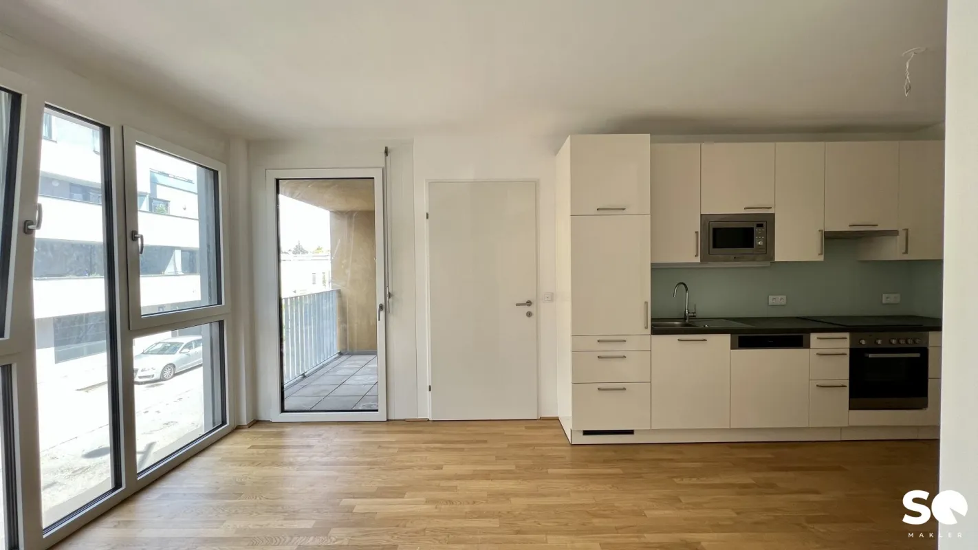 # SQ - PERFEKTE 2 ZIMMERWOHNUNG MIT LOGGIA - 1.ETAGE - 1100 WIEN - FH NÄHE - BEFRISTET VERMIETET BIS 14.12.2026 - Bild 1