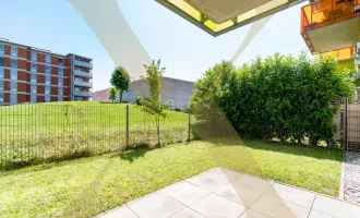 Gartenwohnung! Lichtdurchflutete 2,5-Zimmer-Wohnung mit voll ausgestatteter Einbauküche in Linz zu vermieten!
