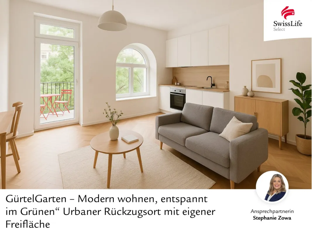 GürtelGarten – Modern wohnen, entspannt im Grünen“ Urbaner Rückzugsort mit eigener Freifläche - Bild 1