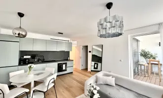 Sofort Bezugsfertig in Bestlage! Traumhafte Dachgeschosswohnung mit Loggia und Panoramafenster ++ Weitblick über Wien ++ Komplett Eingerichtet ++ Dachgeschossneubau aus 2021 ++ Auch für Anleger!!!