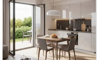 Erstbezug, provisionsfrei: kompakte EG-Wohnung mit 1 SZ mit Eigengarten: Top 2 herrliches Wohngefühl! (BT II)