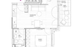 Erstbezug - Perfekte 2 Zimmer Wohnung mit herrlichem Balkon