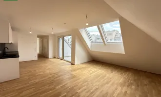 Hochwertiger Erstbezug mit großer Süd-Terrasse in Hofruhelage nahe Kagraner Platz! Küche und top Ausstattung inklusive!