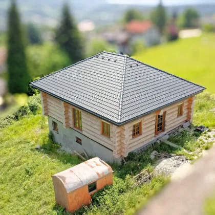 Rarität bei Friedberg: Kanadisches Holzblockhaus im Rohbau - Bild 2