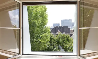 Elegante, helle und klimatisierte Dachgeschosswohnung in kleinem Stadtpalais vis à vis Theresianum