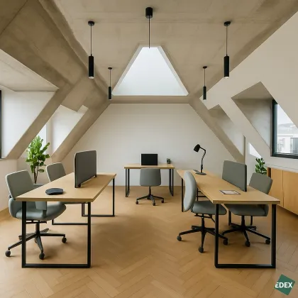 Erstbezug | Rohbau-Büro auf zwei Ebenen im Dachgeschoss mit Gestaltungsspielraum - Bild 2