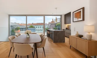 Helle DG-Maisonette mit großer Terrasse beim Naschmarkt mit Garagenplatz im Haus!