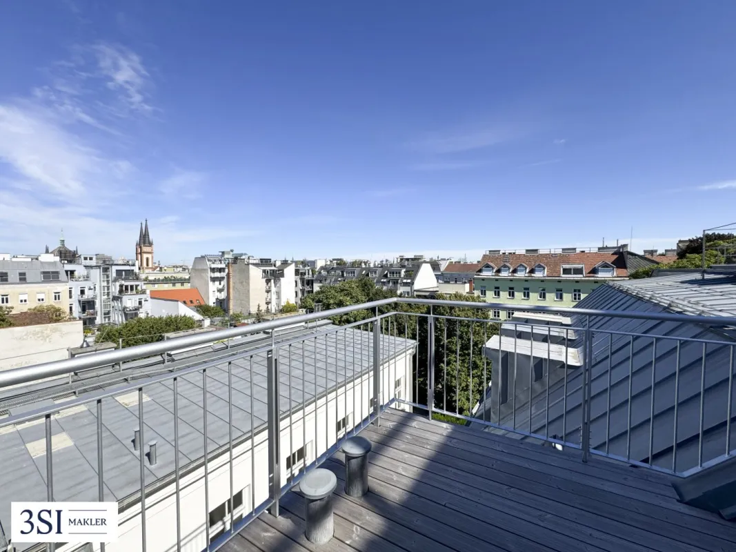 Traumblick! Urbanes Wohnen– 1,5-Zimmer-Juwel im 7. Bezirk mit riesiger Dachterrasse - Bild 1