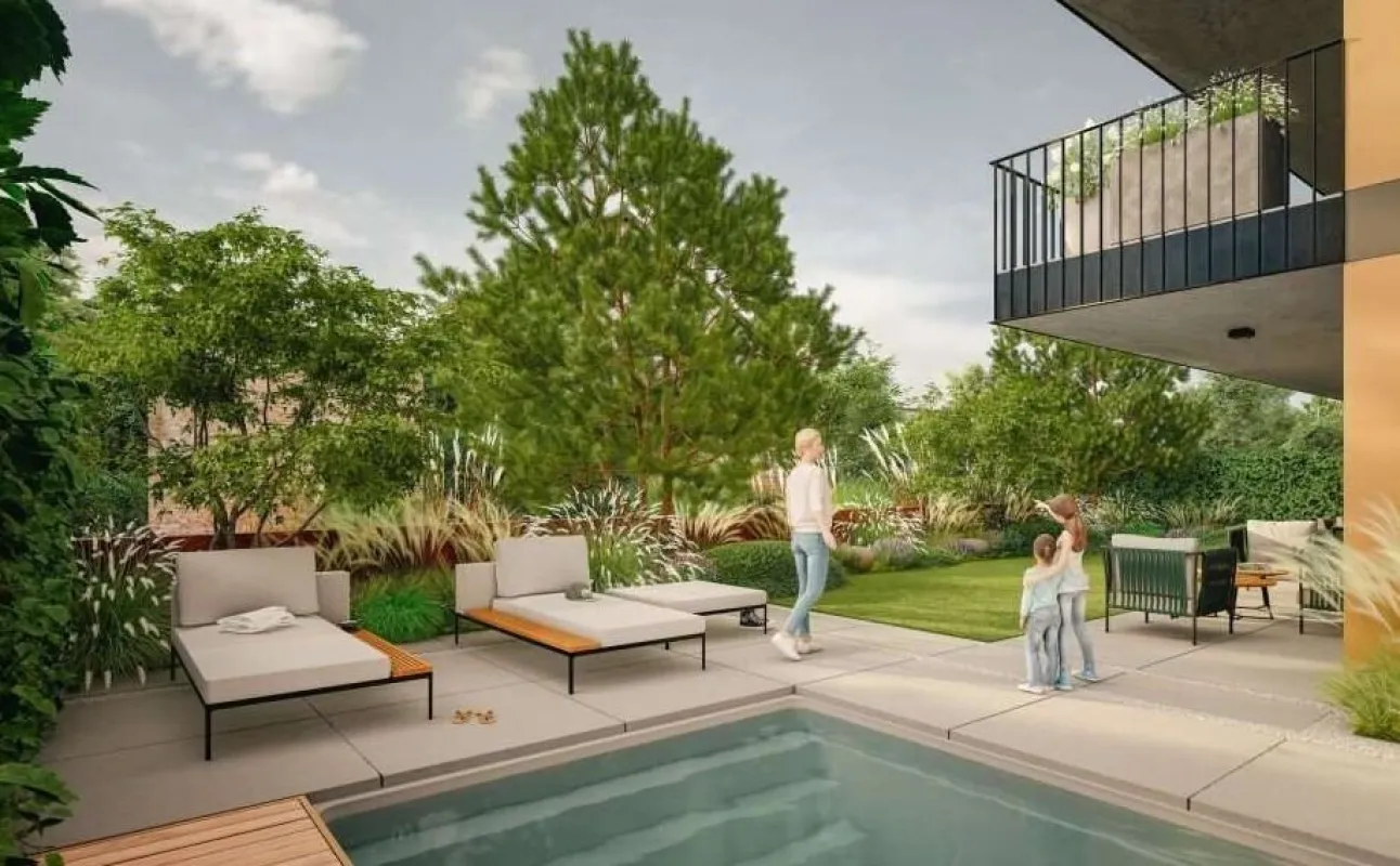 ERSTBEZUG: Exklusives Garten-Domizil mit Privatpool - Freiraum: LUXUS der NEUZEIT. - Bild 1