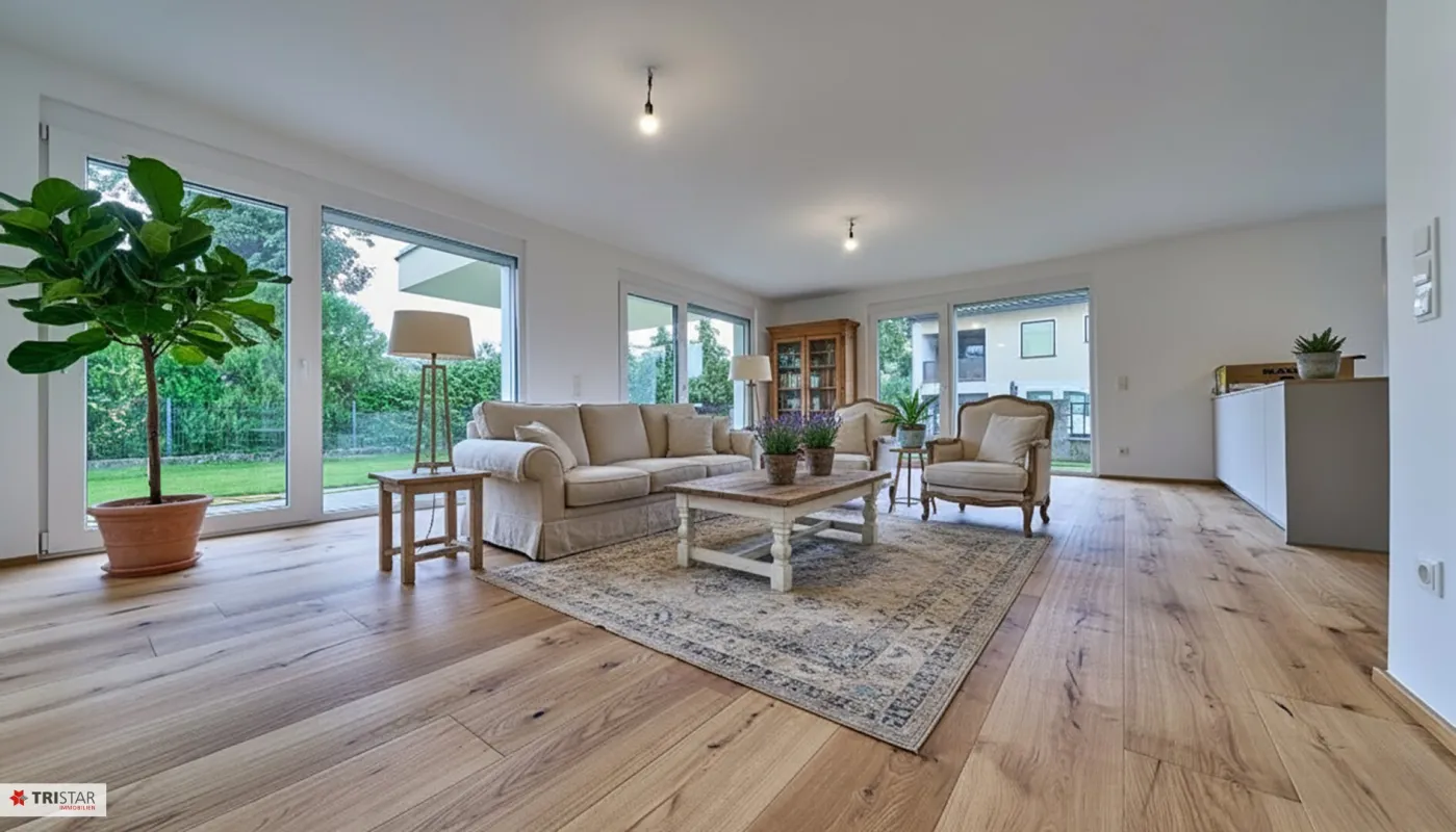 NEU ++ MASSIVES HAUS – LEICHTER KAUFPREIS ++ ca.152,50 m² WNFL / 5 ZIMMER ++ ZIEGELMASSIV / SCHLÜSSELFERTIG / ERSTBEZUG ++ GARTEN / TERRASSE / 2 BALKONE / TOP LAGE! - Bild 1