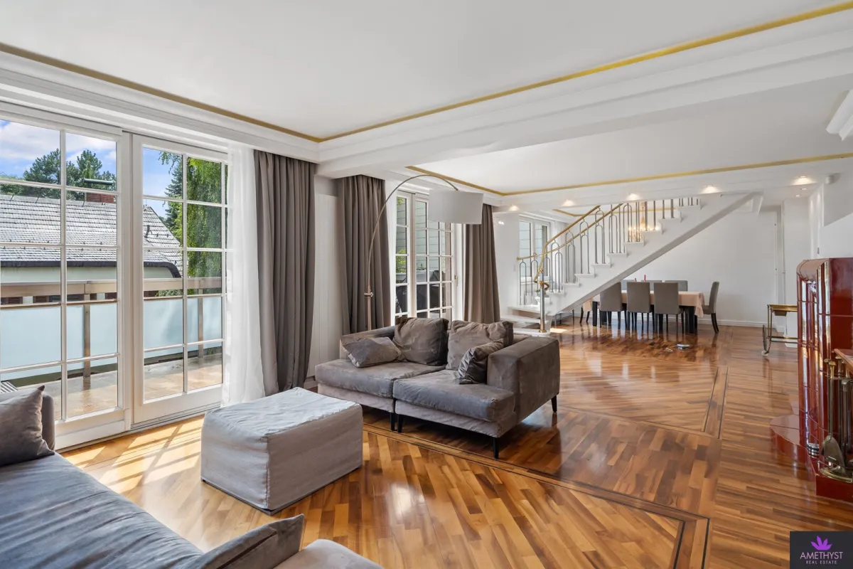 NEUER PREIS! Elegante Dachgeschoss-Maisonette mit Private Spa, Kamin & Terrasse – großzügiges Familienwohnen in Sievering - Bild 1