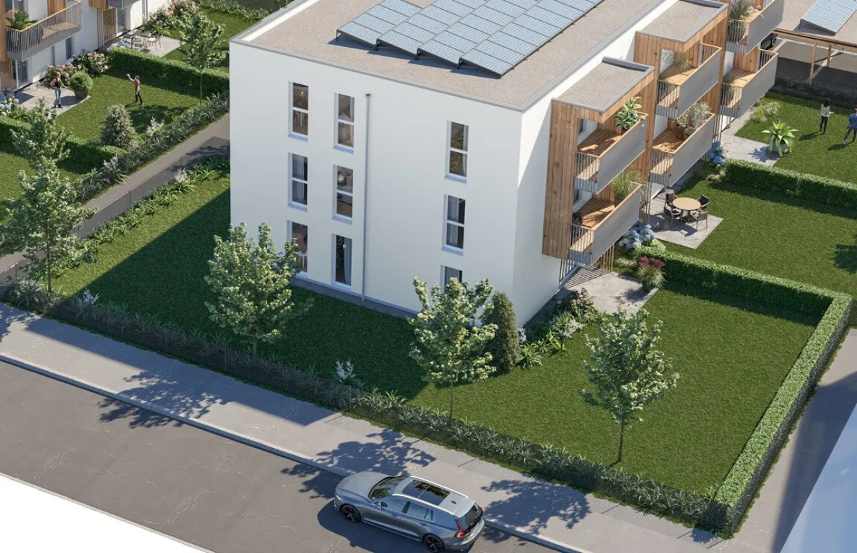 3-Zimmer-Gartenwohnung mit 345 m² Garten, Terrasse, barrierefrei, nachhaltige Architektur, Landskron - Bild 1