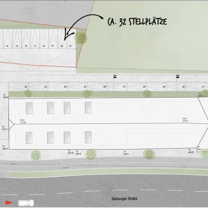 Gewerbebaugrund mit Altbestand und Bebauungsplanstudie in Eugendorf - Bild 2