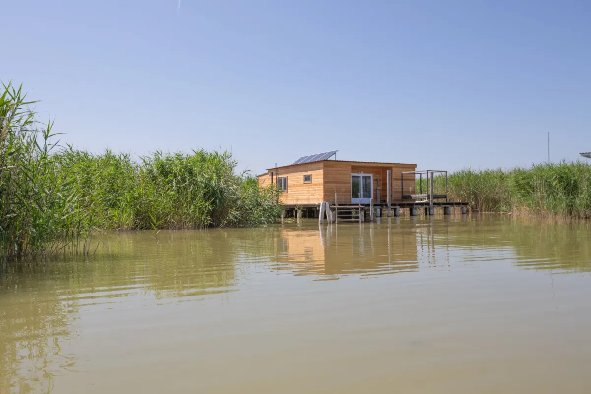 Flachdachhütte in traumhaft ruhiger Lage am offenen See - Bild 1