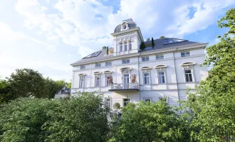 WIENTALBLICK | Lichtdurchflutete Wohnung in der Villa Seutter mit 4,4m Raumhöhe & Blick auf denkmalgeschützte Linde | sanierungsbedürftig | + Gartenoption