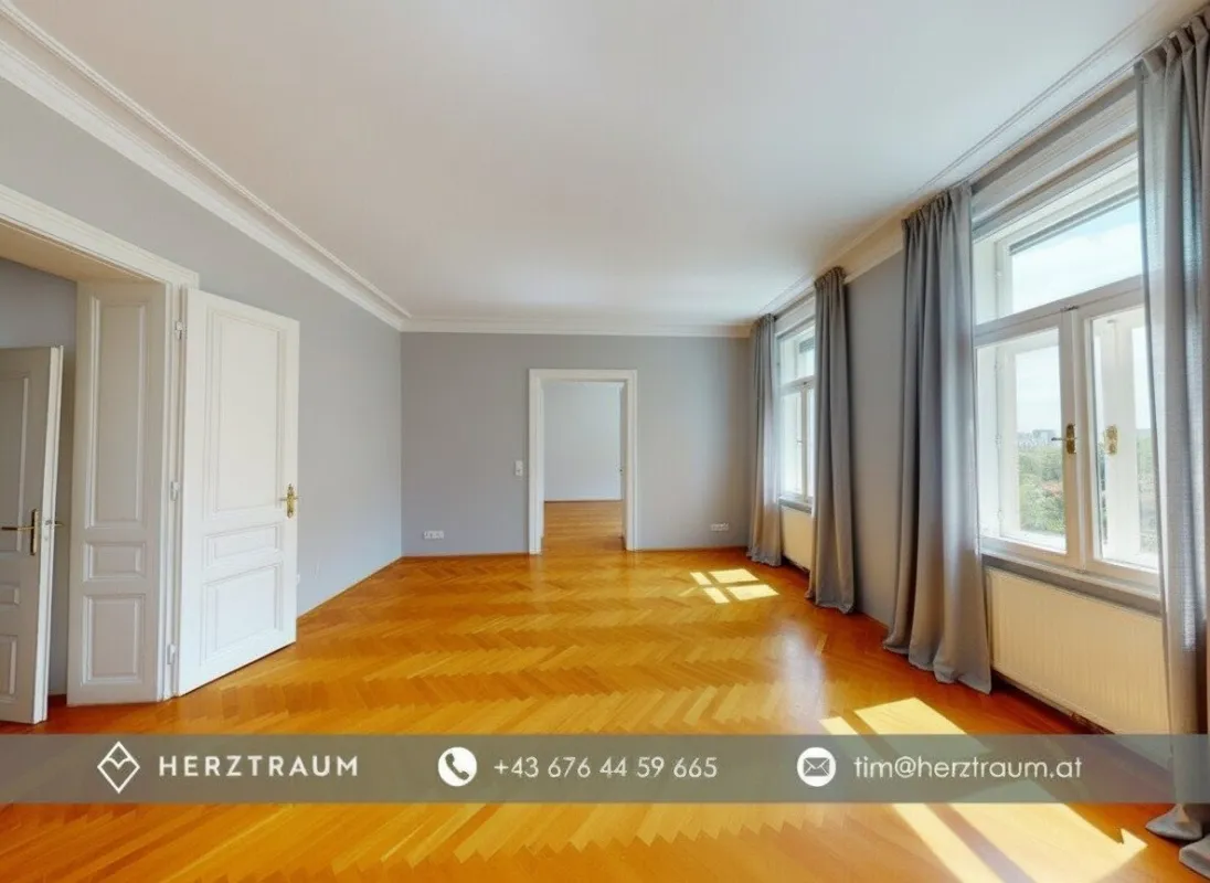 Stilvolle Erkerwohnung mit Fernsicht – 124 m² Altbau im 19. Bezirk – PROVISIONSFREI - Bild 1
