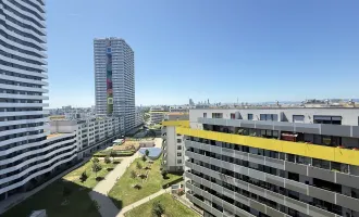 Möblierte 3 ZIMMER im 10. Stock mit herrlichem Ausblick auf die City-Line: 2 Minuten zur U-Bahn:
