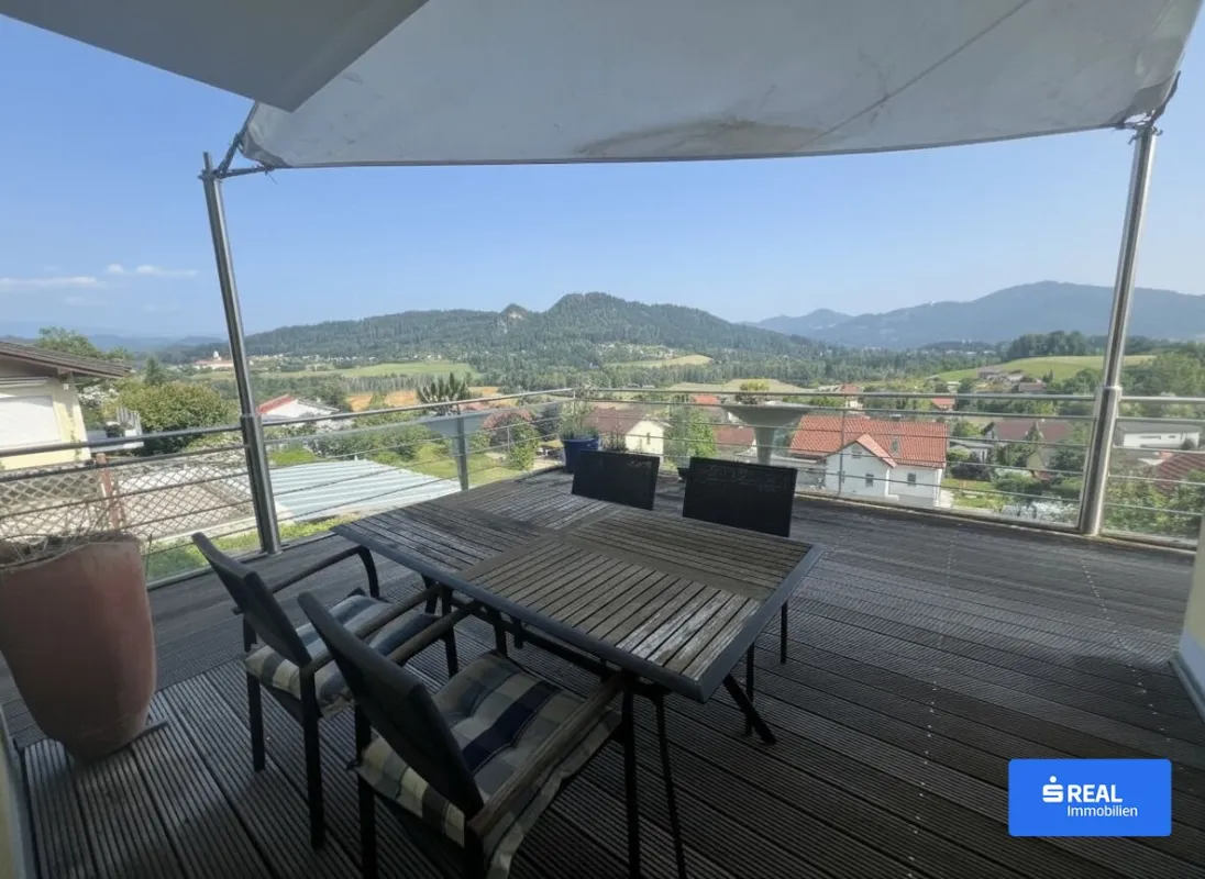 Lebensqualität pur, Ruhe, Traumausblick, große Terrasse und das nur 20 Autominuten von Klagenfurt entfernt! - Bild 1