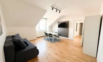 Einziehen und wohlfühlen in Top-Lage des 6.Bezirks - Teilmöblierte 2-Zimmer-Dachgeschoßwohnung direkt bei der Mariahilferstraße