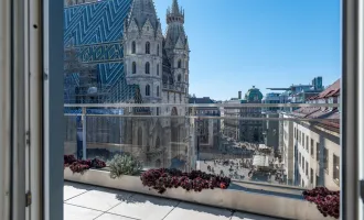 Einzigartiger Blick zum Stephansdom! Großzügige 3-Zimmer Büro mit Dachterrasse