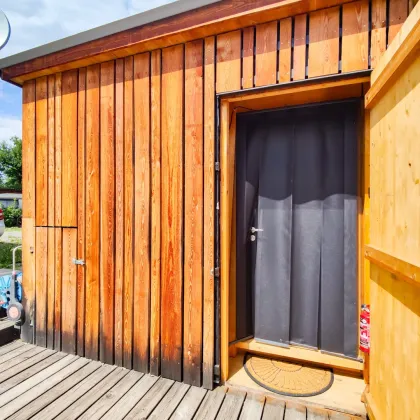 Winterfeste Tiny Houses mit Terrasse auf Pachtgrund am Röcksee. - Ihr Feriendomizil nahe Mureck. - Bild 3