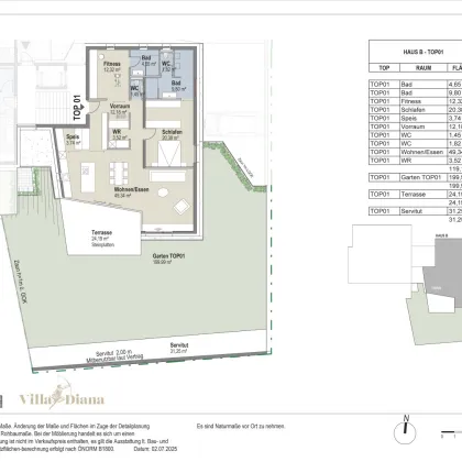 Top 01, 119 m² Gartenwohnung, Mils bei Hall - Bild 3