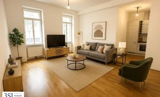 Potentieller Balkon in den begrünten Innenhof - Ruhige 3-Zimmer-Altbauwohnung - in Top-Lage des 3. Bezirks