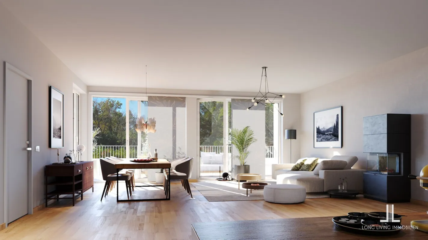 Exklusives Neubauprojekt im grünen Süden von Graz. TOP B02 – 3-Zimmer-Gartenwohnung mit effizientem Grundriss und sonniger Freifläche - Bild 1