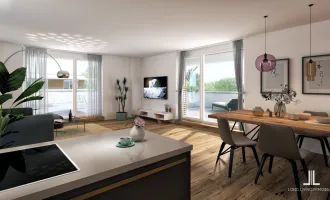 Exklusives Neubauprojekt im grünen Süden von Graz. TOP B02 – 3-Zimmer-Gartenwohnung mit effizientem Grundriss und sonniger Freifläche