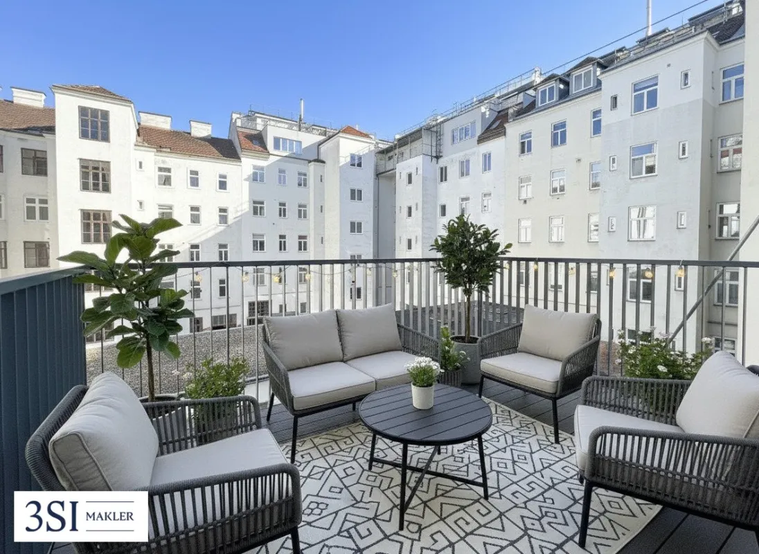 Altbau trifft Design – Traumhafte 3-Zimmer-Wohnung frisch saniert mit hofseitigem Balkon - Bild 1