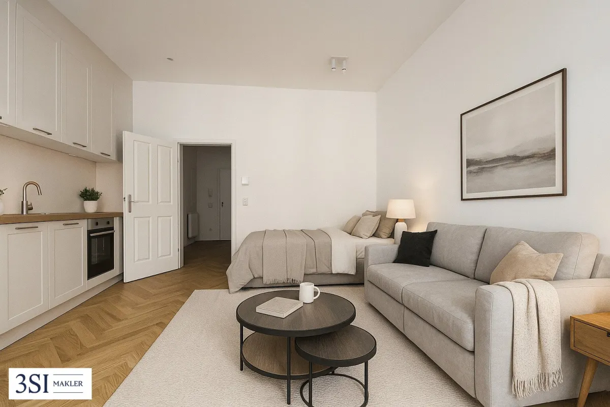 Klein, fein, erstklassig – 1-Zimmer-Wohnung im stilvollen Altbau - Bild 1