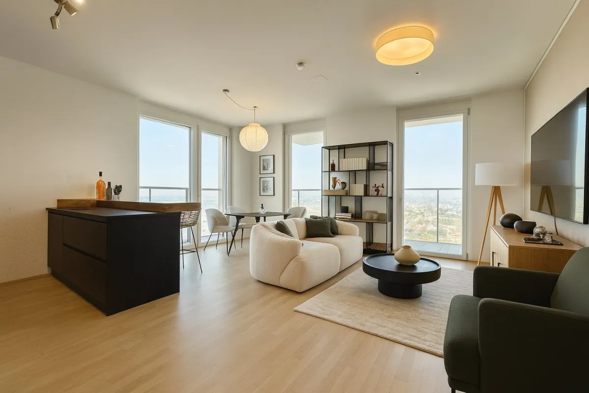 MARINATOWER - 31.Stock - 3 Zimmer - ca. 90m² gew. NFL - Loggia & Balkon - Möbliert - MARINA SUPERIOR Ausstattung - Bild 1