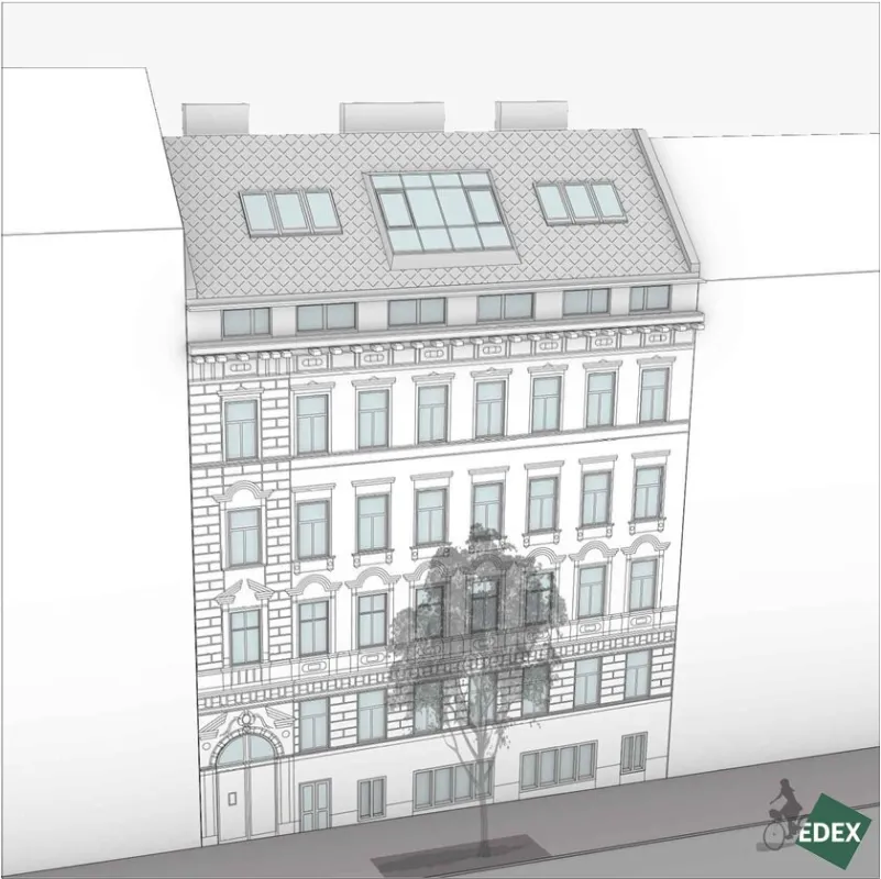 Baubewilligter DG-Ausbau im 7. Bezirk | 4 Wohnungen | Erzielbare gewichtete Fläche ca. 344 m² - Bild 1