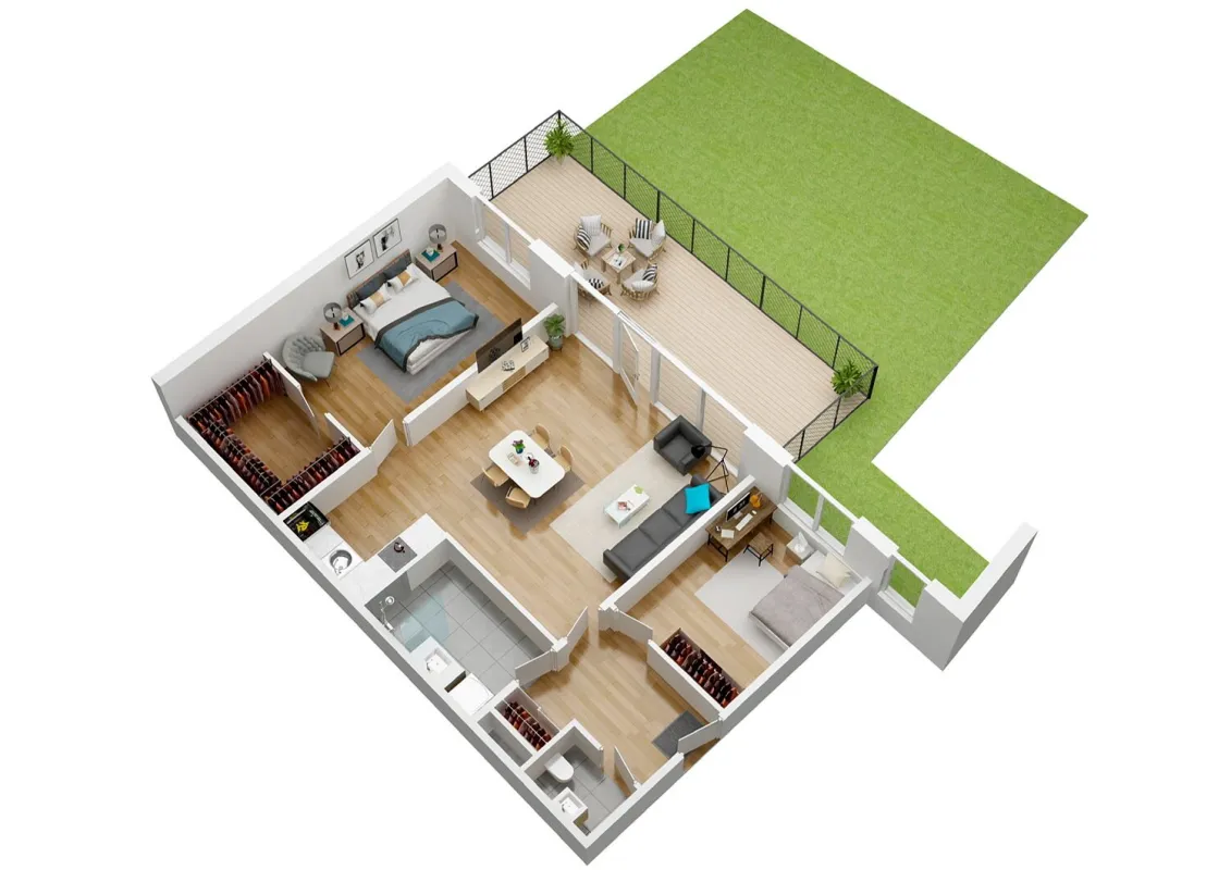 Erstbezug mit 24m² Terrasse- Helle 3-Zimmer Wohnung in Top-Lage mit U-Bahn-Anbindung ! - Bild 1