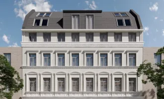 Am Kutschkermarkt | Elegante 4-Zimmer-Altbauwohnung mit rund 9,9 m² großem Balkon, Garagenplatz optional