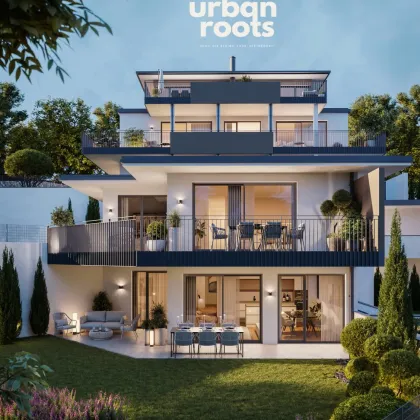 URBAN ROOTS am Kreuzbergl – Außergewöhnliches Wohnkonzept: Letztes Obergeschoss mit Eigengarten, 4 Zimmern und 2 Bädern. Mit herrlicher Aussicht! - Bild 3