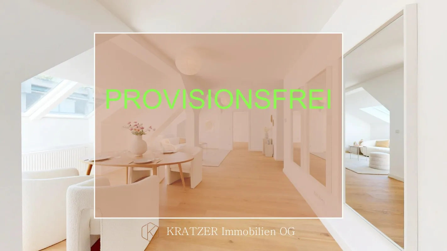 PROVISIONSFREI--Bezaubernde Dachgeschosswohnung | Erstbezug nach Sanierung | Klimaanlage | Terrasse | Lift - Bild 1