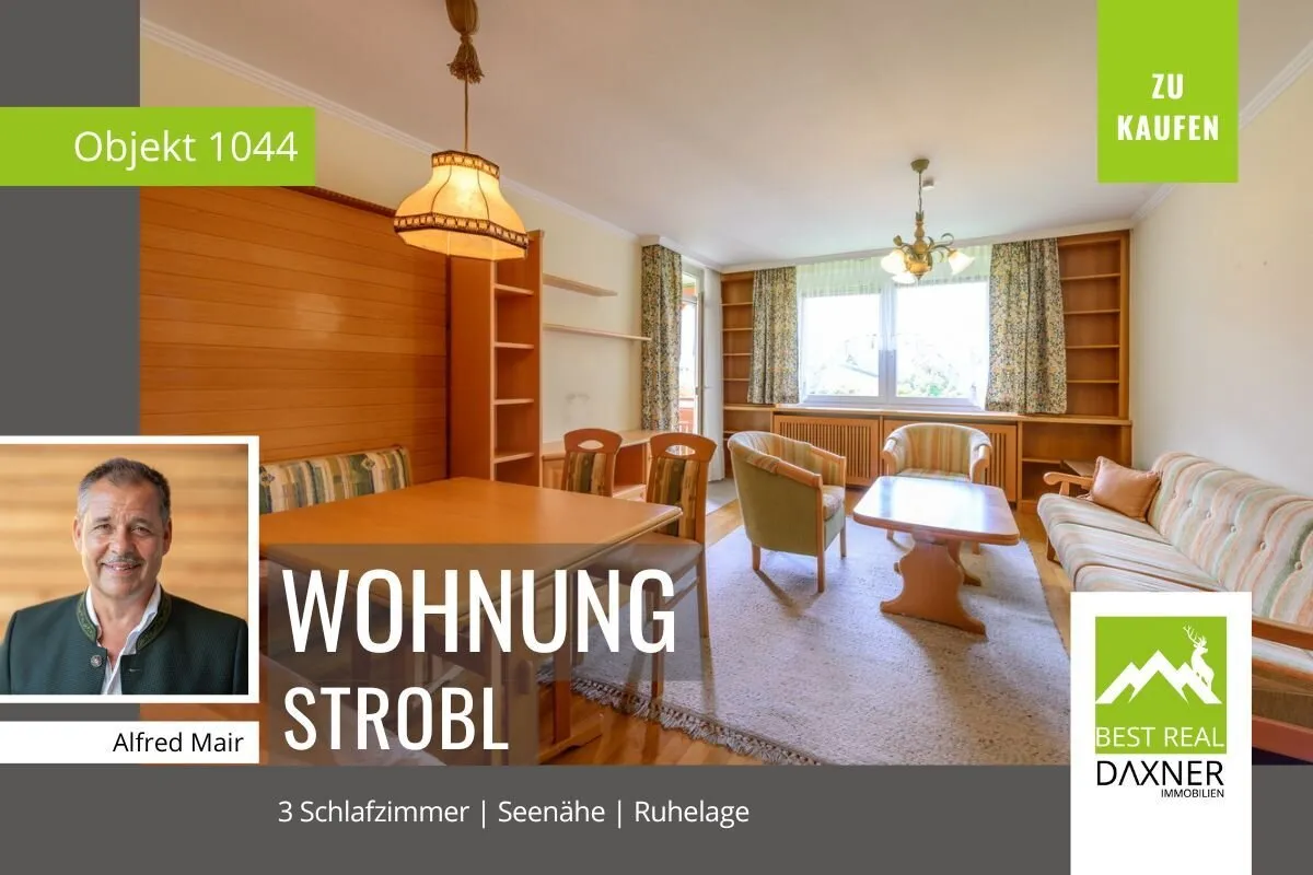 Geräumige 4-Zimmer-Wohnung in ruhiger Grünlage – nur  2 Gehminuten zum Wolfgangsee - Bild 1