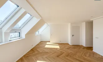 Elevate 1090 – Erstbezug: Dachgeschoss - Maisonette Wohnung (klimatisiert) mit Balkon und Terrasse nahe U6 Alser Straße, AKH!